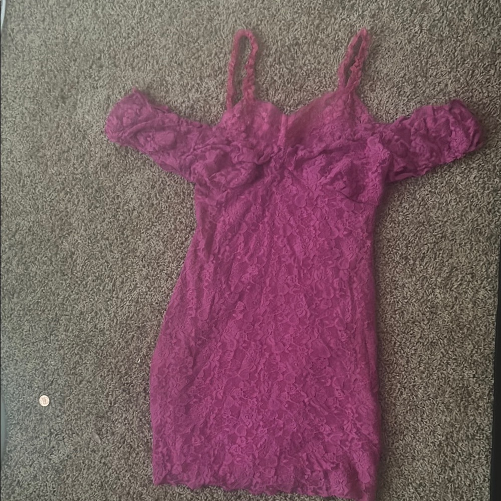 Forever 21 Pink Lace Mini Dress